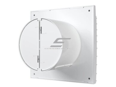 Ventiliatorius su atbuliniu vožtuvu | sklende | D125 | 230V | 175x175x117,5mm | IP24 | plastikinis | matinės baltos spalvos | TY5SMB 2 Ventiliatorius su atbuliniu vožtuvu | sklende | D125 | 230V | 175x175x117,5mm | IP24 | plastikinis | matinės baltos spalvos | TY5SMB 2