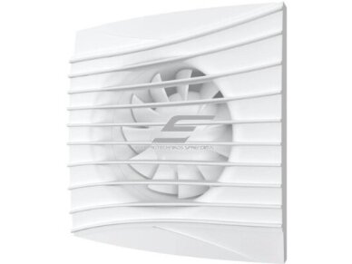 Ventiliatorius su atbuliniu vožtuvu | sklende | D125 | 230V | 175x175x117,5mm | IP24 | plastikinis | matinės baltos spalvos | TY5SMB