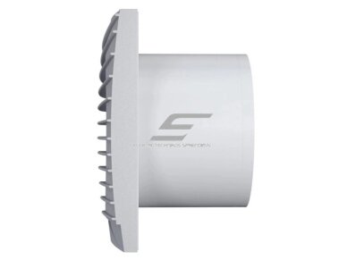 Ventiliatorius su atbuliniu vožtuvu | sklende | D125 | 230V | 175x175x117,5mm | IP24 | plastikinis | pilkos spalvos | TY5SP 1