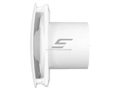 Ventiliatorius su atbuliniu vožtuvu | sklende | D125 | 230V | 200x200x123mm | IP24 | plastikinis | matinės baltos spalvos | OIR5SMB 1