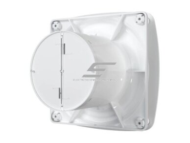 Ventiliatorius su atbuliniu vožtuvu | sklende | D125 | 230V | 200x200x123mm | IP24 | plastikinis | matinės baltos spalvos | OIR5SMB 2 Ventiliatorius su atbuliniu vožtuvu | sklende | D125 | 230V | 200x200x123mm | IP24 | plastikinis | matinės baltos spalvos | OIR5SMB 2
