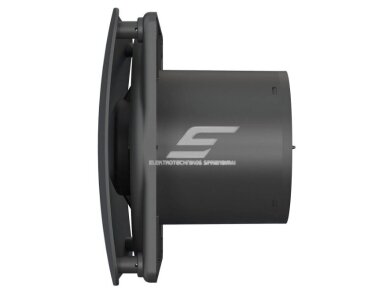 Ventiliatorius su atbuliniu vožtuvu | sklende | D125 | 230V | 200x200x123mm | IP24 | plastikinis | matinės juodos spalvos | OIR5SMJ 1