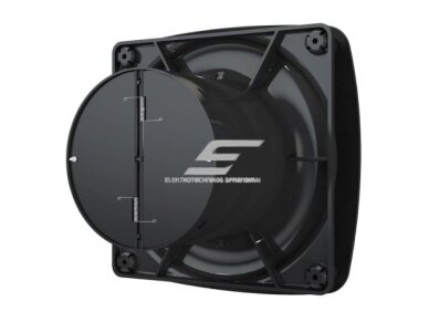 Ventiliatorius su atbuliniu vožtuvu | sklende | D125 | 230V | 200x200x123mm | IP24 | plastikinis | matinės juodos spalvos | OIR5SMJ 2 Ventiliatorius su atbuliniu vožtuvu | sklende | D125 | 230V | 200x200x123mm | IP24 | plastikinis | matinės juodos spalvos | OIR5SMJ 2