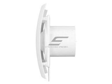 Ventiliatorius su atbuliniu vožtuvu | sklende | su virvele | D125 | 230V | 237x190x137mm | IP24 | plastikinis | baltos spalvos | BR5S2 1