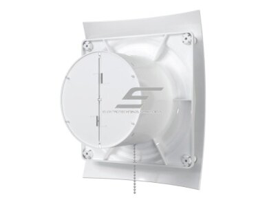 Ventiliatorius su atbuliniu vožtuvu | sklende | su virvele | D125 | 230V | 237x190x137mm | IP24 | plastikinis | baltos spalvos | BR5S2 2