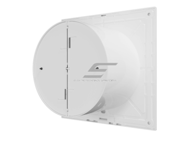Ventiliatorius su atbuliniu vožtuvu sklende | D200 | 220V | 170x170x101mm | plastikas | matinės baltos spalvos | IP45 | PL43 2