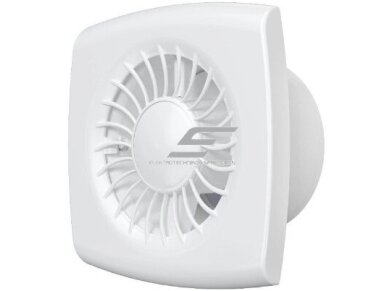 Ventiliatorius su atbuliniu vožtuvu | sklende | D100 | 230V | 151x151x70mm | IP24 | plastikinis | baltos spalvos | WD100BB Ventiliatorius su atbuliniu vožtuvu | sklende | D100 | 230V | 151x151x70mm | IP24 | plastikinis | baltos spalvos | WD100BB