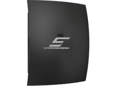 Ventiliatorius su atbuliniu vožtuvu | sklende | D125 | 230V | 237x190x137mm | IP24 | plastikinis | matinės juodos spalvos | BR5SMJ Ventiliatorius su atbuliniu vožtuvu | sklende | D125 | 230V | 237x190x137mm | IP24 | plastikinis | matinės juodos spalvos | BR5SMJ