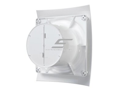 Ventiliatorius su atbuliniu vožtuvu | sklende | D125 | 230V | 237x190x137mm | IP24 | plastikinis | matinės baltos spalvos | BR5SMB 2