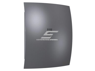 Ventiliatorius su atbuliniu vožtuvu | sklende | D125 | 230V | 237x190x137mm | IP24 | plastikinis | tamsiai pilkos spalvos | BR5STP Ventiliatorius su atbuliniu vožtuvu | sklende | D125 | 230V | 237x190x137mm | IP24 | plastikinis | tamsiai pilkos spalvos | BR5STP