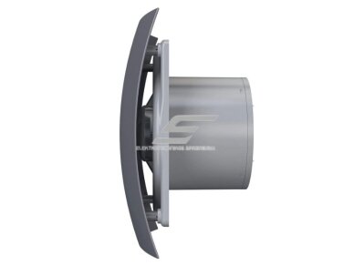 Ventiliatorius su atbuliniu vožtuvu | sklende | D125 | 230V | 237x190x137mm | IP24 | plastikinis | tamsiai pilkos spalvos | BR5STP 1
