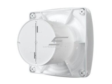Ventiliatorius su atbuliniu vožtuvu | sklende | D125 | 230V | 200x200x123mm | IP24 | plastikinis | baltos spalvos | OIR5S 2 Ventiliatorius su atbuliniu vožtuvu | sklende | D125 | 230V | 200x200x123mm | IP24 | plastikinis | baltos spalvos | OIR5S 2