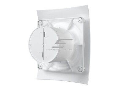 Ventiliatorius su atbuliniu vožtuvu | sklende | didelės galios variklis | D125 | 230V | 237x190x137mm | IP24 | plastikinis | baltos spalvos | BR5STT 2 Ventiliatorius su atbuliniu vožtuvu | sklende | didelės galios variklis | D125 | 230V | 237x190x137mm | IP24 | plastikinis | baltos spalvos | BR5STT 2