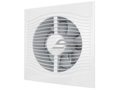 Ventiliatorius su atbuliniu vožtuvu | sklende | D150 | 230V | 205x205x105mm | IP24 | plastikinis | baltos spalvos | PL6S Ventiliatorius su atbuliniu vožtuvu | sklende | D150 | 230V | 205x205x105mm | IP24 | plastikinis | baltos spalvos | PL6S