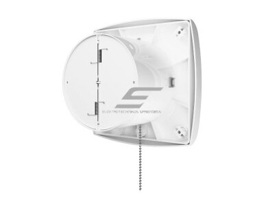 Ventiliatorius su atbuliniu vožtuvu | sklende | su virvele | D100 | 230V | 151x151x70mm | IP24 | plastikinis | baltos spalvos | WD100S2 1
