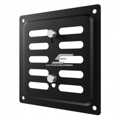 Ventilatsioonirest | ventilatsioonisüsteemidele | 100×100 mm | must värv | tsingitud teras