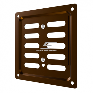 Ventilatsioonirest | ventilatsioonisüsteemidele | 100×100 mm | pruun värv | tsingitud teras 2 Ventilatsioonirest | ventilatsioonisüsteemidele | 100×100 mm | pruun värv | tsingitud teras 2