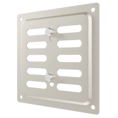 Ventilācijas reste | ventilācijas sistēmām | 100×100 mm | smilšu krāsa | cinkots tērauds Ventilācijas reste | ventilācijas sistēmām | 100×100 mm | smilšu krāsa | cinkots tērauds