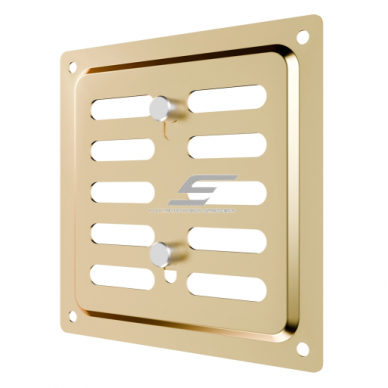 Ventilation grille | for ventilation systems | 100×100 mm | golden color | galvanized steel