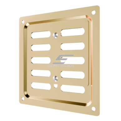 Ventilation grille | for ventilation systems | 100×100 mm | golden color | galvanized steel 2 Ventilation grille | for ventilation systems | 100×100 mm | golden color | galvanized steel 2