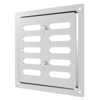 Ventilation grille | for ventilation systems | 150×154 mm | glossy silver color | galvanized steel Ventilation grille | for ventilation systems | 150×154 mm | glossy silver color | galvanized steel