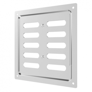 Ventilation grille | for ventilation systems | 150×154 mm | glossy silver color | galvanized steel 2 Ventilation grille | for ventilation systems | 150×154 mm | glossy silver color | galvanized steel 2