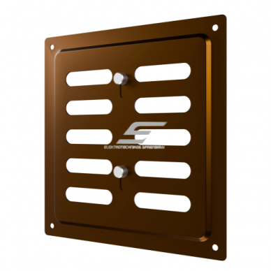 Kratka wentylacyjna | do systemów wentylacyjnych | 150×154 mm | kolor brązowy | stal ocynkowana Kratka wentylacyjna | do systemów wentylacyjnych | 150×154 mm | kolor brązowy | stal ocynkowana