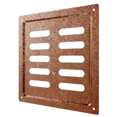 Kratka wentylacyjna | do systemów wentylacyjnych | 150×154 mm | kolor miedziany | stal ocynkowana 2