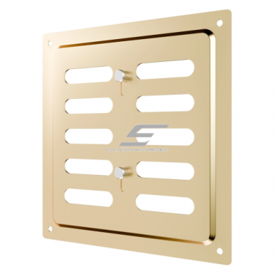 Ventilācijas reste | ventilācijas sistēmām | 150×154 mm | zelta krāsa | cinkots tērauds
