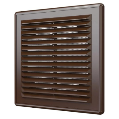 Ventilation grille | for ventilation systems | 150x150 mm | square | external | removable | brown | plastic Ventilation grille | for ventilation systems | 150x150 mm | square | external | removable | brown | plastic