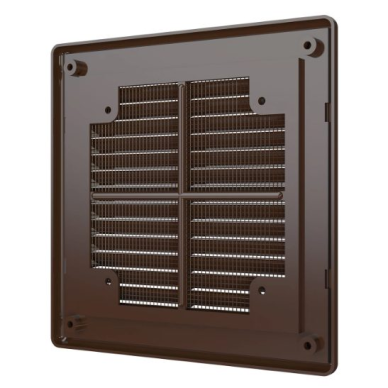 Ventilation grille | for ventilation systems | 150x150 mm | square | external | removable | brown | plastic 3 Ventilation grille | for ventilation systems | 150x150 mm | square | external | removable | brown | plastic 3