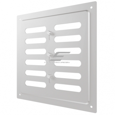 Ventilation grille | for ventilation systems | 200×200 mm | silver color | galvanized steel