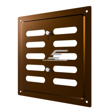 Ventilācijas reste | ventilācijas sistēmām | 175×175 mm | brūns krāsa | cinkots tērauds Ventilācijas reste | ventilācijas sistēmām | 175×175 mm | brūns krāsa | cinkots tērauds