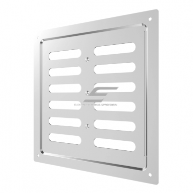 Ventilation grille | for ventilation systems | 200×200 mm | glossy silver color | galvanized steel 2 Ventilation grille | for ventilation systems | 200×200 mm | glossy silver color | galvanized steel 2