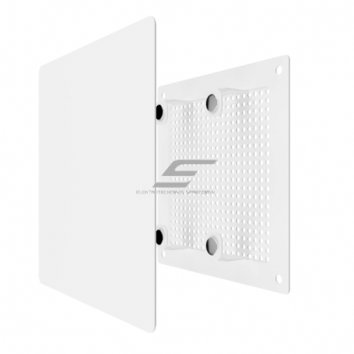 Ventilation grille | for ventilation systems | magnetic removal | 170×170 mm | white color | painted steel 3