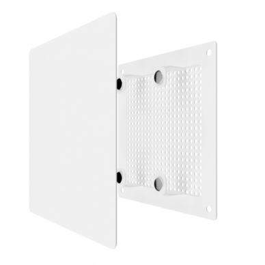 Ventilation grille | for ventilation systems | magnetic removal | 140×140 mm | white color | painted steel 3 Ventilation grille | for ventilation systems | magnetic removal | 140×140 mm | white color | painted steel 3