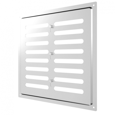 Ventilation grille | for ventilation systems | 250×250 mm | glossy silver color | galvanized steel Ventilation grille | for ventilation systems | 250×250 mm | glossy silver color | galvanized steel