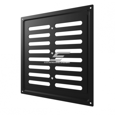 Ventilation grille | for ventilation systems | 250×250 mm | black color | galvanized steel 2 Ventilation grille | for ventilation systems | 250×250 mm | black color | galvanized steel 2