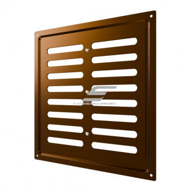 Ventilatsioonirest | ventilatsioonisüsteemidele | 250×250 mm | pruun värv | tsingitud teras 2 Ventilatsioonirest | ventilatsioonisüsteemidele | 250×250 mm | pruun värv | tsingitud teras 2