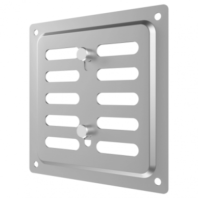 Ventilation grille | for ventilation systems | 100×100 mm | silver color | galvanized steel Ventilation grille | for ventilation systems | 100×100 mm | silver color | galvanized steel