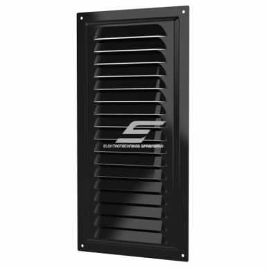 Ventilatsioonivõre | ventilatsioonisüsteemidele | võrguga | 150×300 mm | must värv | tsingitud teras