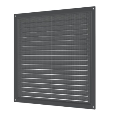 Ventilācijas reste | ventilācijas sistēmām | ar sietu | 300×300 mm | pelēka krāsa | cinkots tērauds 2 Ventilācijas reste | ventilācijas sistēmām | ar sietu | 300×300 mm | pelēka krāsa | cinkots tērauds 2