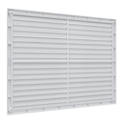 Kratka wentylacyjna | do systemów wentylacyjnych | z siatką | 300x400 mm | zdejmowana | kwadratowa | w kolorze białym | plastikowa  2