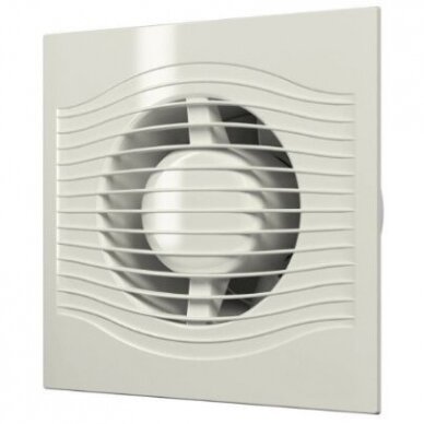 Ventilators ar atpakaļgaita aizbīdni | D100 | 230V | 160x160x92mm | IP24 | plastmasa | kaulu baltas krāsas | PL4SDK