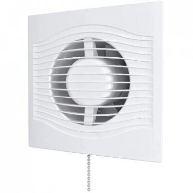 Wentylator z klapą zwrotną | z linką | D100 | 230V | 160x160x92mm | IP24 | plastikowy | biały | PL4S2