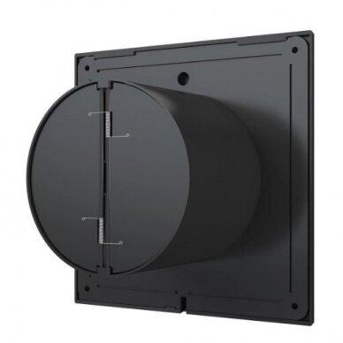 Wentylator z zaworem zwrotnym | D100 | 230V | 160x160x92mm | IP24 | Plastik | Matowy czarny | PL4SMJ 2