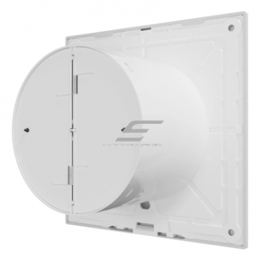 Fan with backdraft valve flap | D100 | 230V | 150x150x95 mm | plastic | matte white color | IP45 | PL43 2 Fan with backdraft valve flap | D100 | 230V | 150x150x95 mm | plastic | matte white color | IP45 | PL43 2