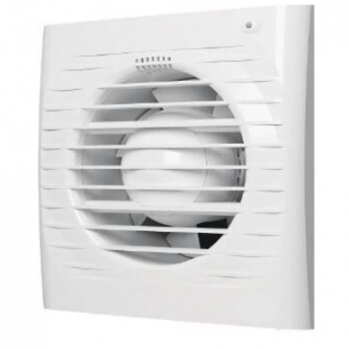 Fan with backdraft damper | D100 | with timer | 150x150x82mm | plastic | white