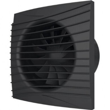 Fan with back-draught shutter | D125 | 230V | 175x175x117.5mm | IP24 | plastic | matte black color | TY5SMJ