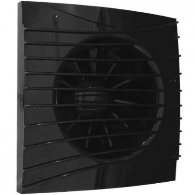 Ventilaator tagasihoidlikkuse klapiga | D125 | 230V | 175x175x117,5mm | IP24 | plastik | must värv | TY5SJ